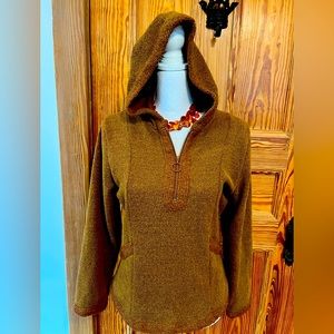 Red-Brown Fleece-Lined Prana Hoodie
